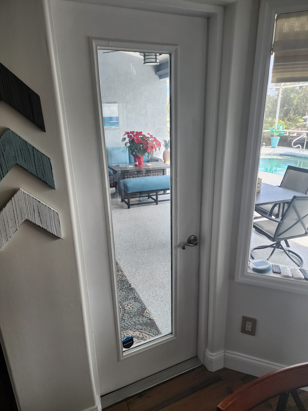 Customer photo review of Raise & Lower Blinds Glass and Frame Kit (Extra Wide Full Sidelite)