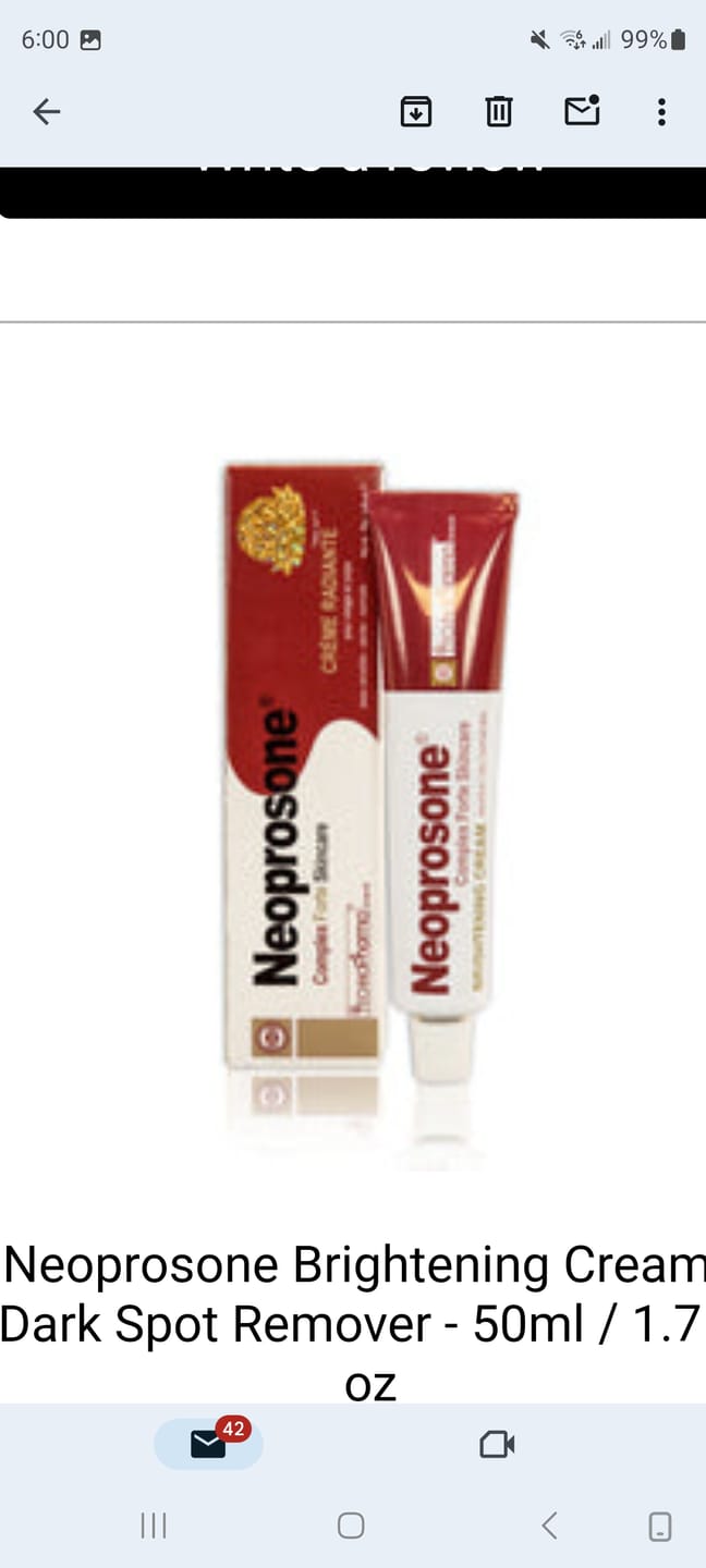 Customer photo review of Neoprosone Brightening Cream - Dark Spot Remover - 50ml / 1.7 fl oz