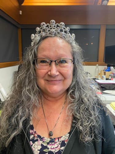 Customer photo review of Just Love Skulls Tiara