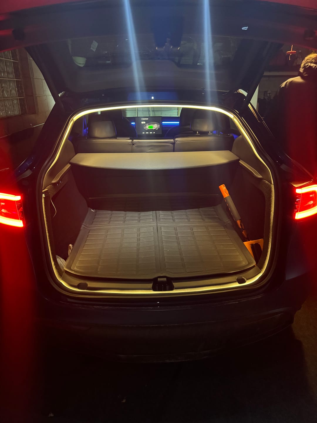 Customer photo review of TPARTS Trunk LED Strip for Tesla Model Y
