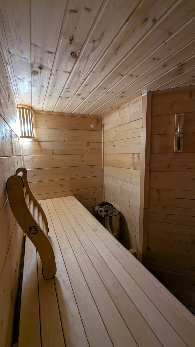 Customer photo review of Ergonomische Sauna Rückenlehne