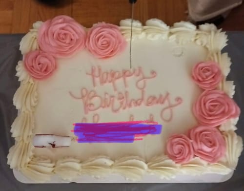 Customer photo review of Custom Logo / Photo Cake