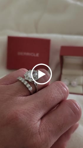 Customer video review of Flower Halo CZ Ring in Sterling Silver