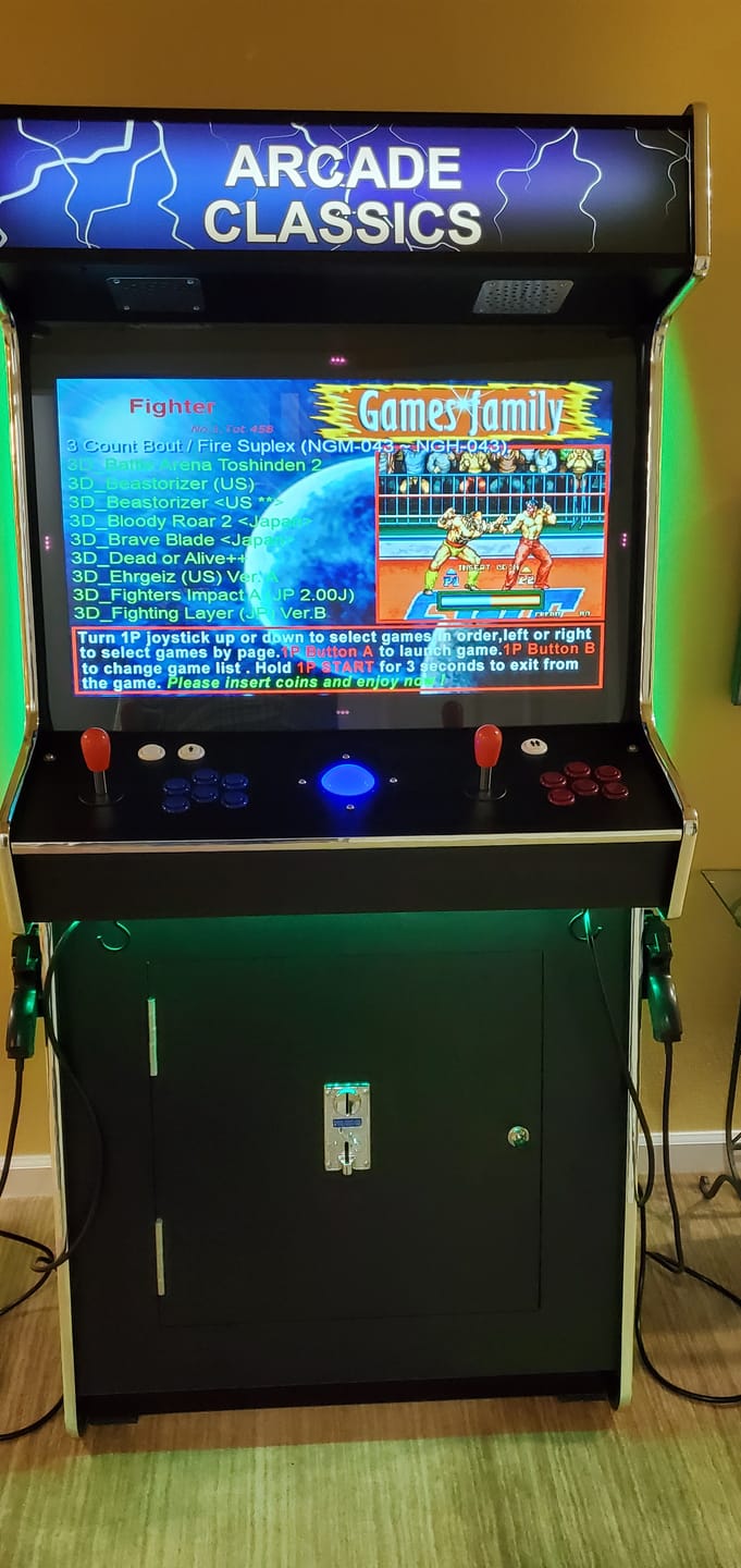 Customer photo review of 2 PLAYER STANDUP Arcade Machine With 2 shooting Guns 4600 Games Multi-cade  Upright Retro Cabinet Black