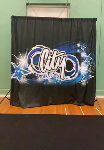 Customer photo review of Kate Custom Photography Fabric Printed Backdrop (Size: width x height)