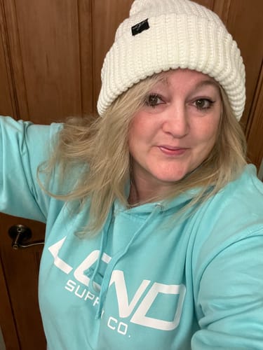 Customer photo review of Mint Distressed Hoodie