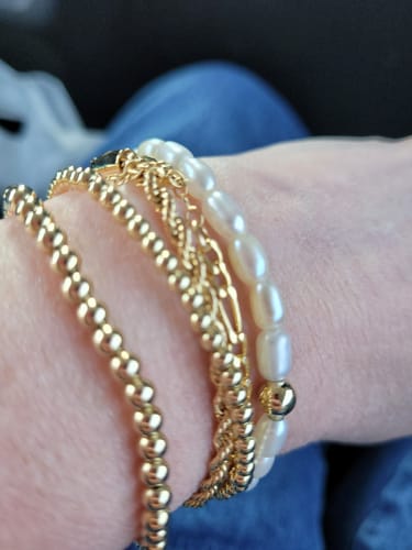 Customer photo review of juno bracelet double stack (3+4mm)