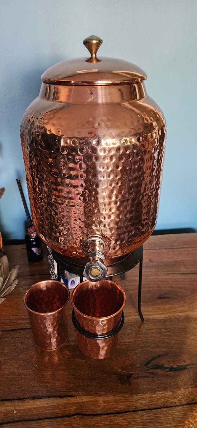 Customer photo review of Hammered Copper Water Container / Dispenser