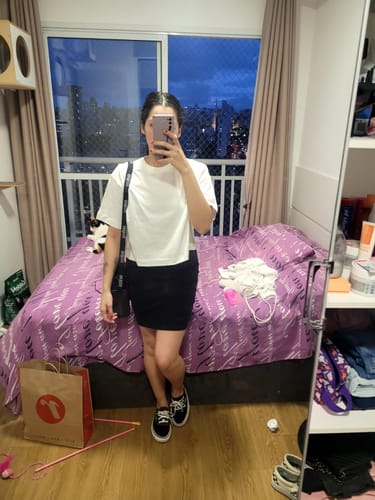 Viviane V. review of T-shirt Cropped Antúrio Off White look image 1 out of 1