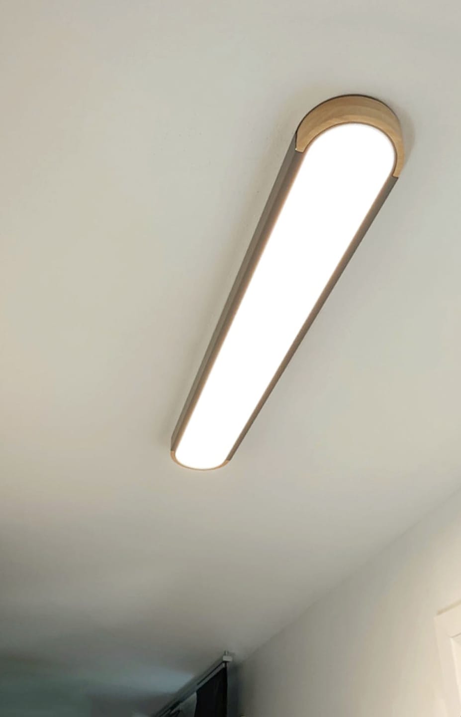 Customer photo review of Dimmable Minimalist Long Oval Flush Mount LED Light