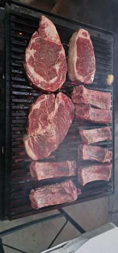 Reseña con foto de un cliente sobre Kit Carne Asada