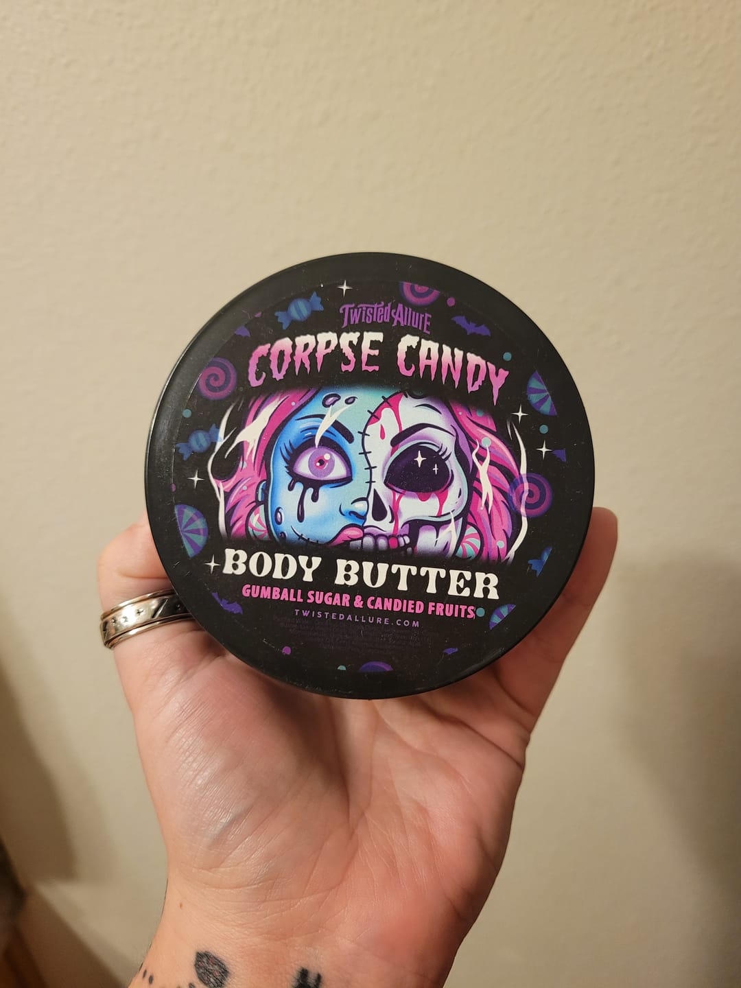 Customer photo review of Corpse Candy Body Butter (Gumball sugar & Candy Fruits)