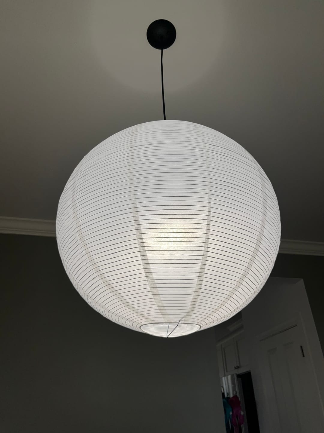 Customer photo review of 24" White Fine Line Premium Even Ribbing Paper Lantern, Extra Sturdy