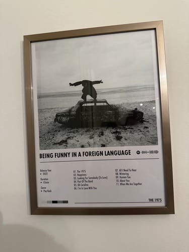 Customer photo review of The 1975 - Being Funny In A Foreign Language | Album Cover Poster