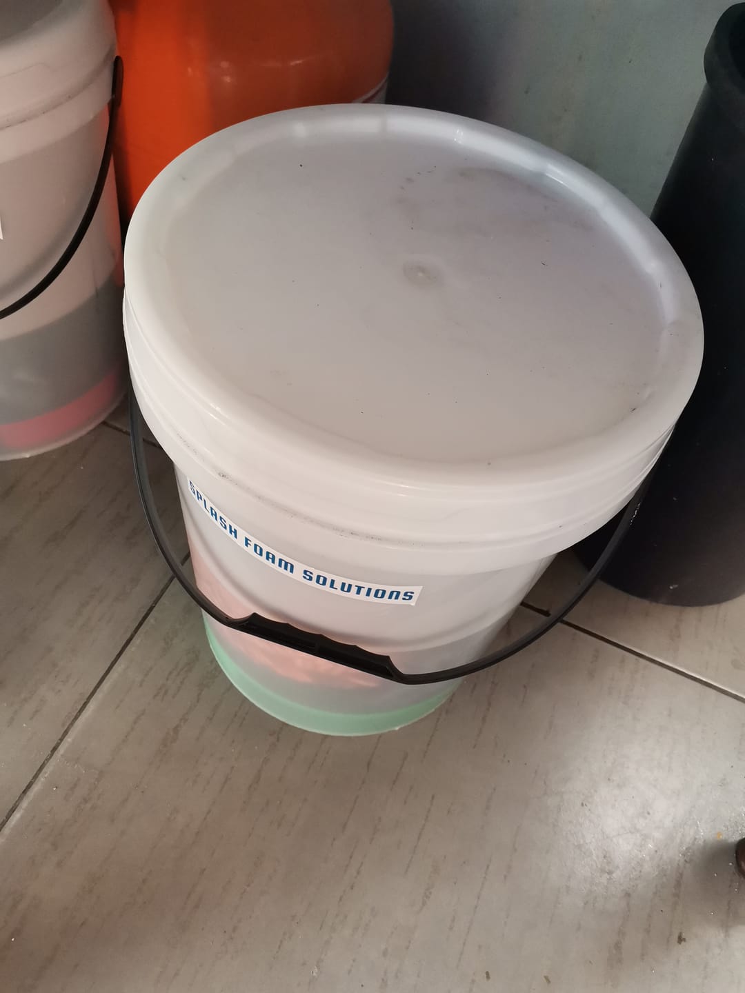 Customer photo review of Clear 20 Liter Detailing Bucket