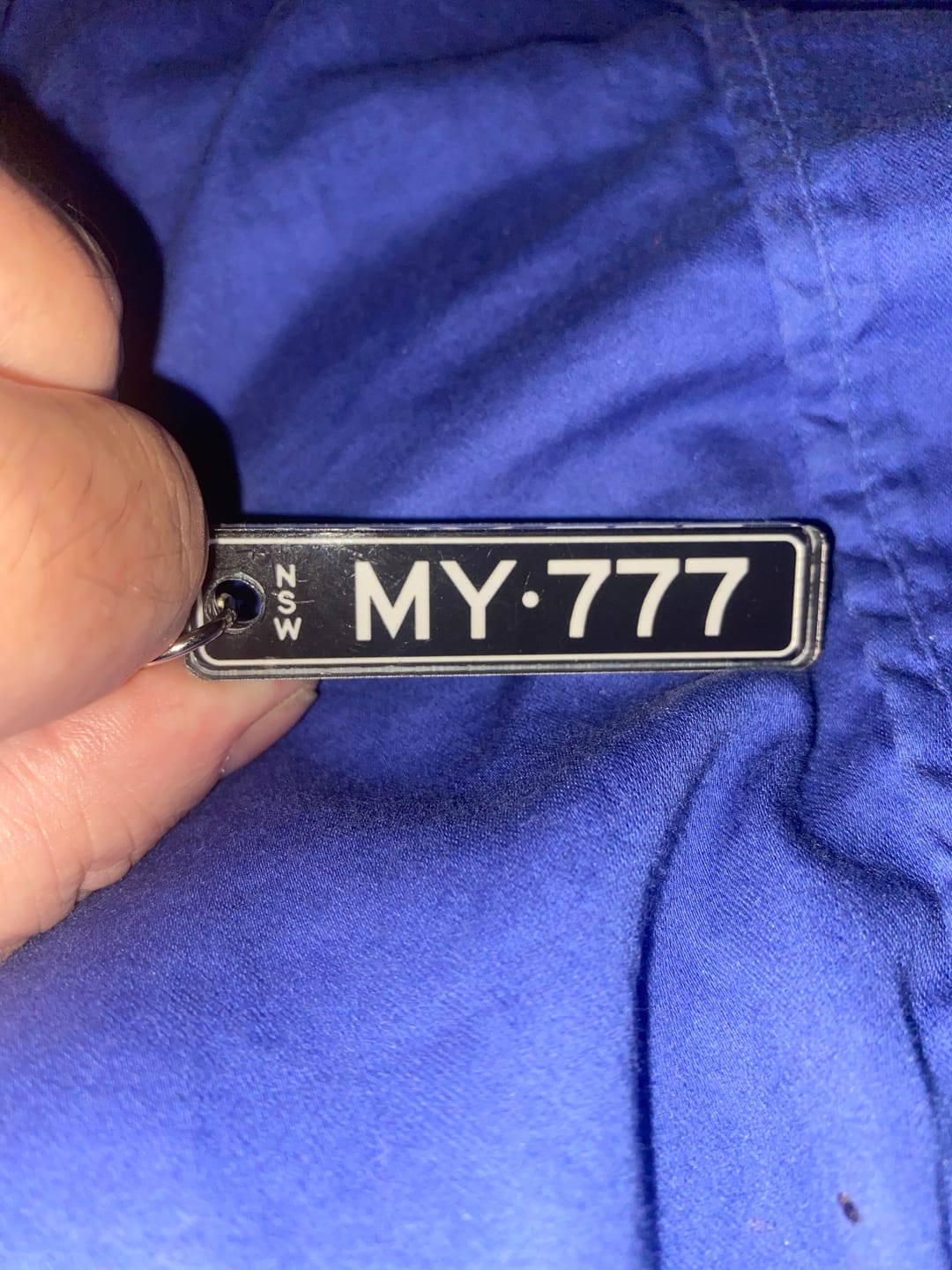 Customer photo review of NSW Premium Range Licence Plate Custom Keychain