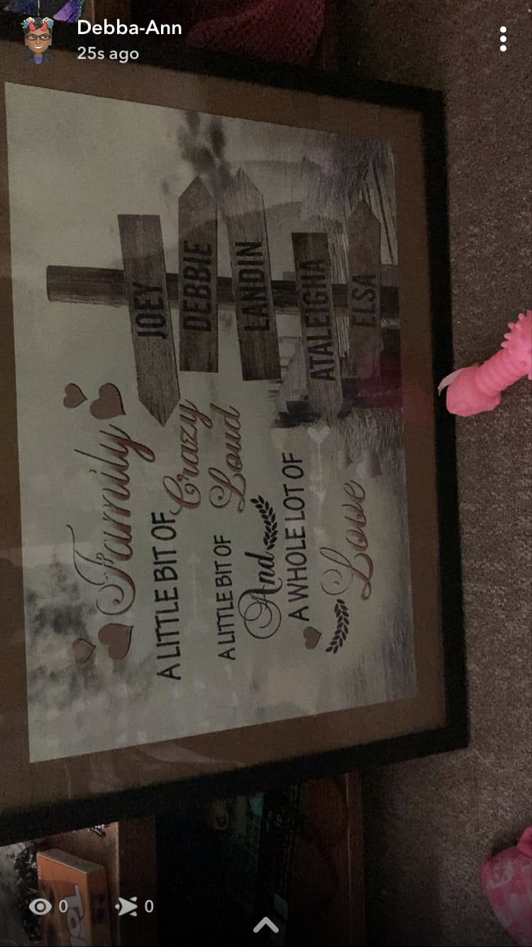 Customer photo review of Family A Little Bit Of Crazy - Personalized Canvas - Gift For Family