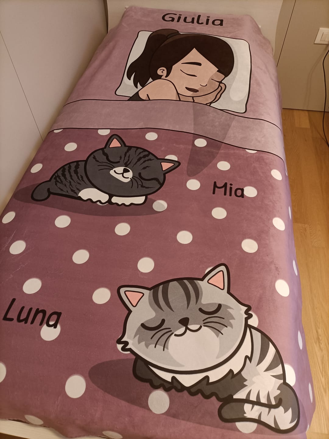Customer photo review of Tempo di coccole con gli animali domestici (Singolo) - Plaid personalizzato