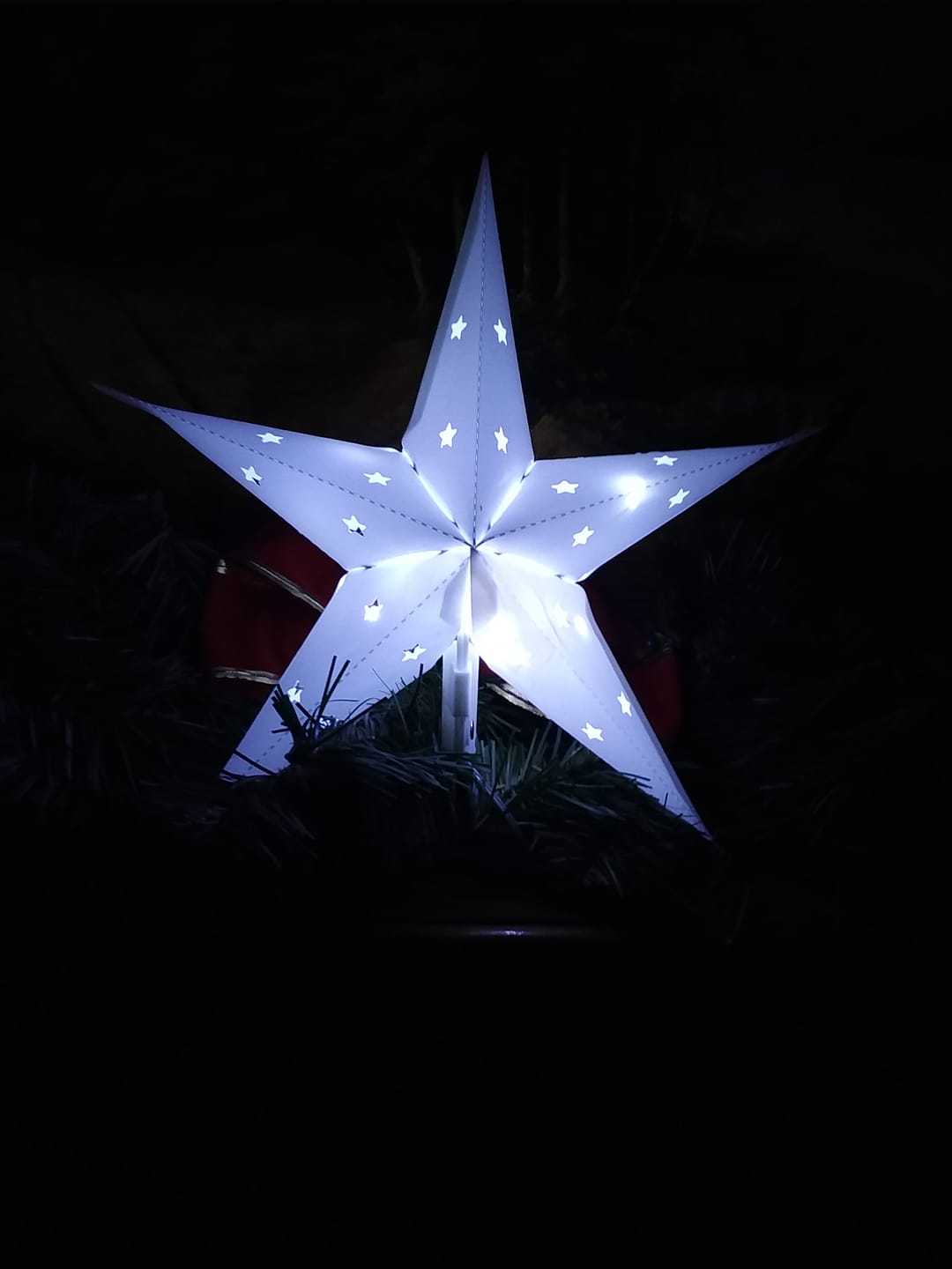 Customer photo review of 12" White Weatherproof Star Lantern Lamp, Hanging Decoration