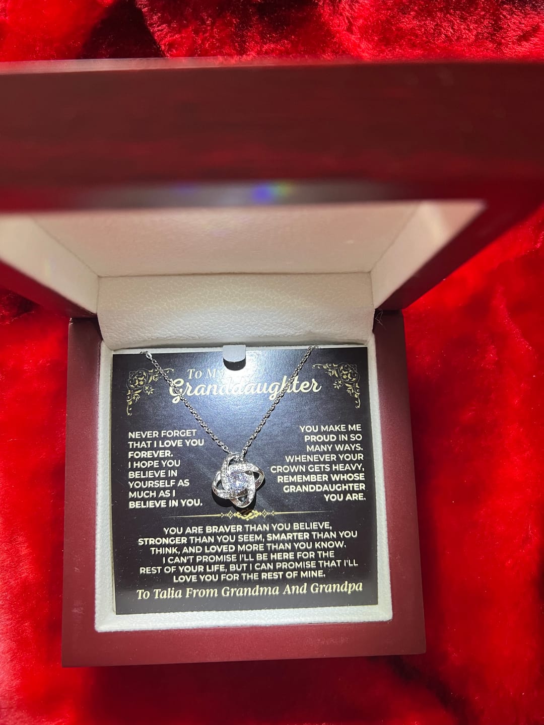 Customer photo review of To My Granddaughter - Personalized Sign-Off - Gift Set - SS490GP