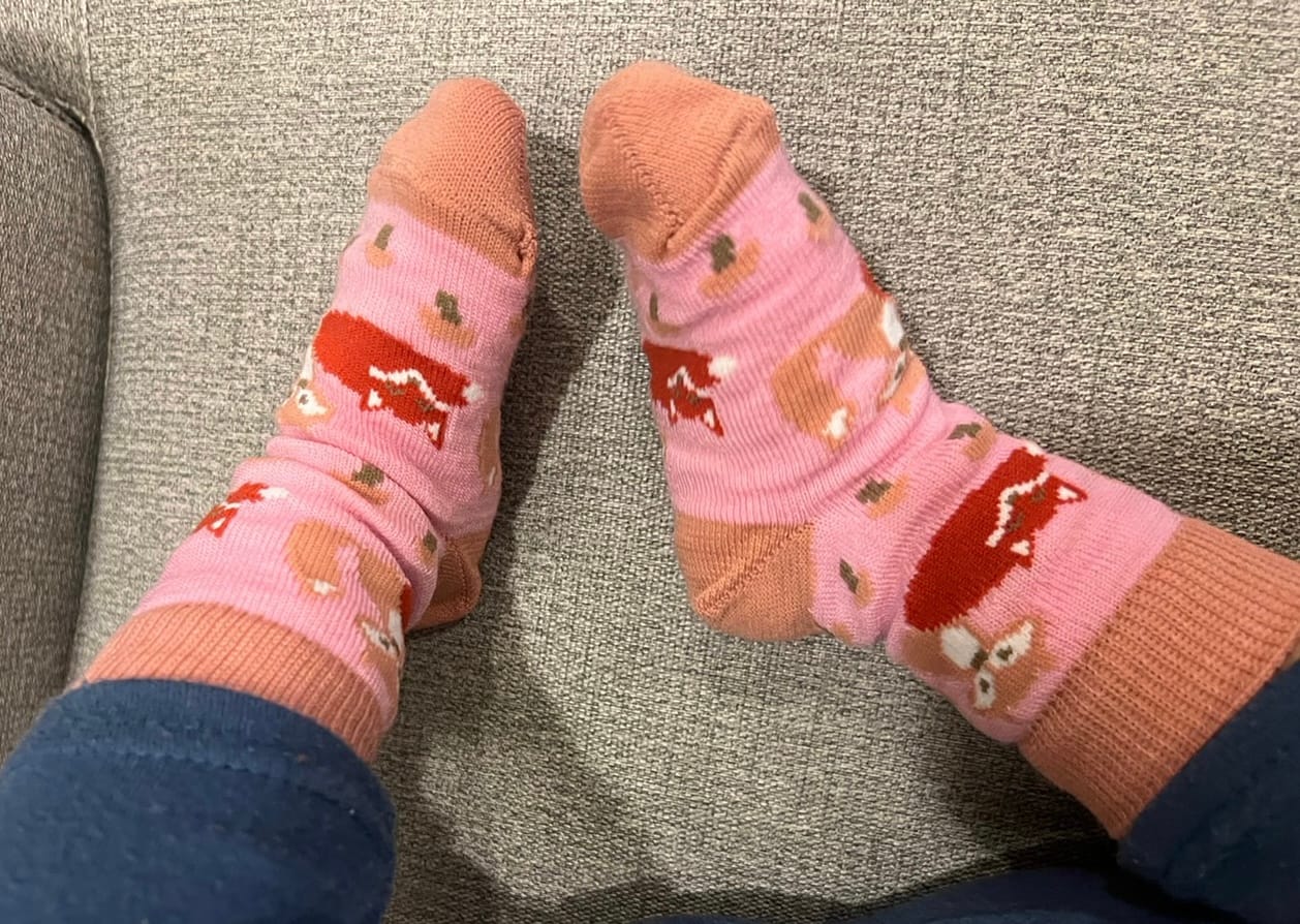 Customer photo review of Suoajassa merino wool pattern 兒童美麗諾羊毛襪