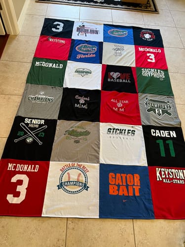 Customer photo review of Classic T-Shirt Blanket