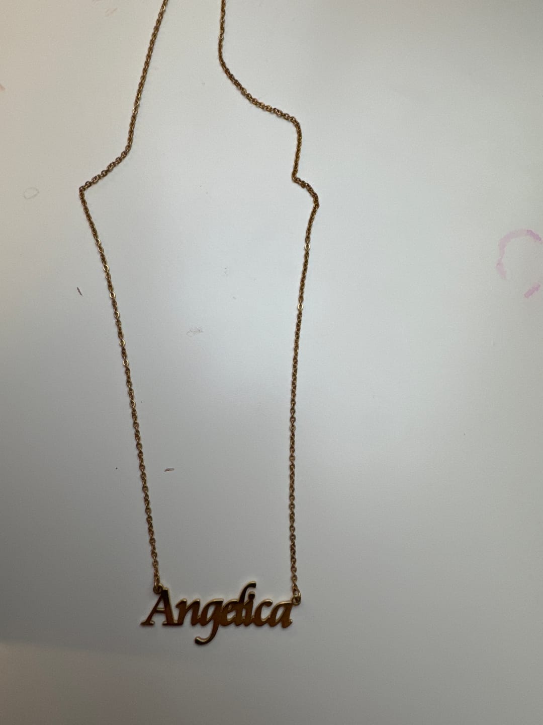 Customer photo review of Namenskette Waagerecht | 18K vergoldet
