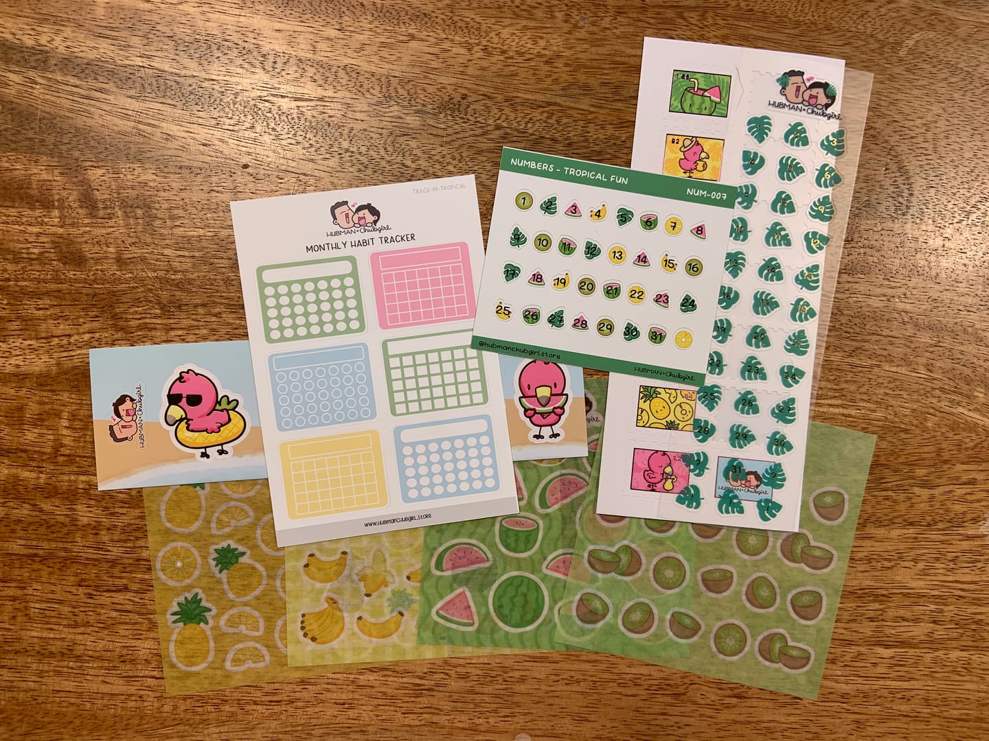 Customer photo review of Tropical Fun Variety Sticker Pack