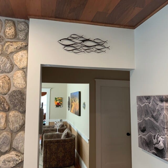 Customer photo review of School Of Fish Metal Duvar Dekoru