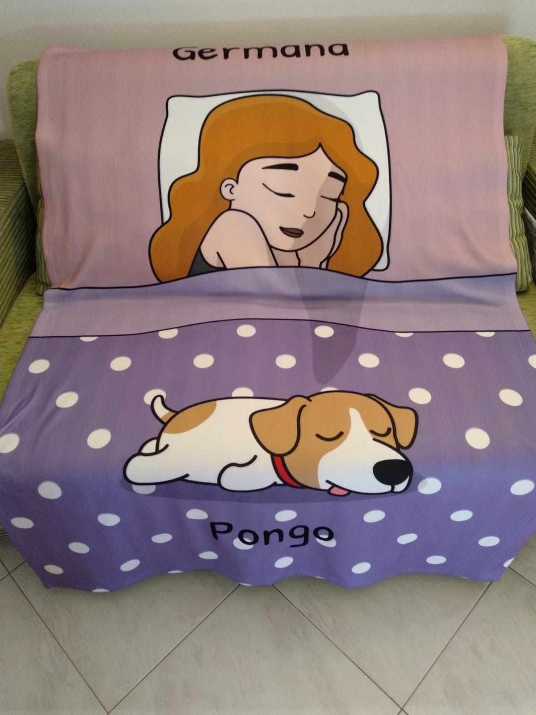 Customer photo review of Tempo di coccole con gli animali domestici (Singolo) - Plaid personalizzato