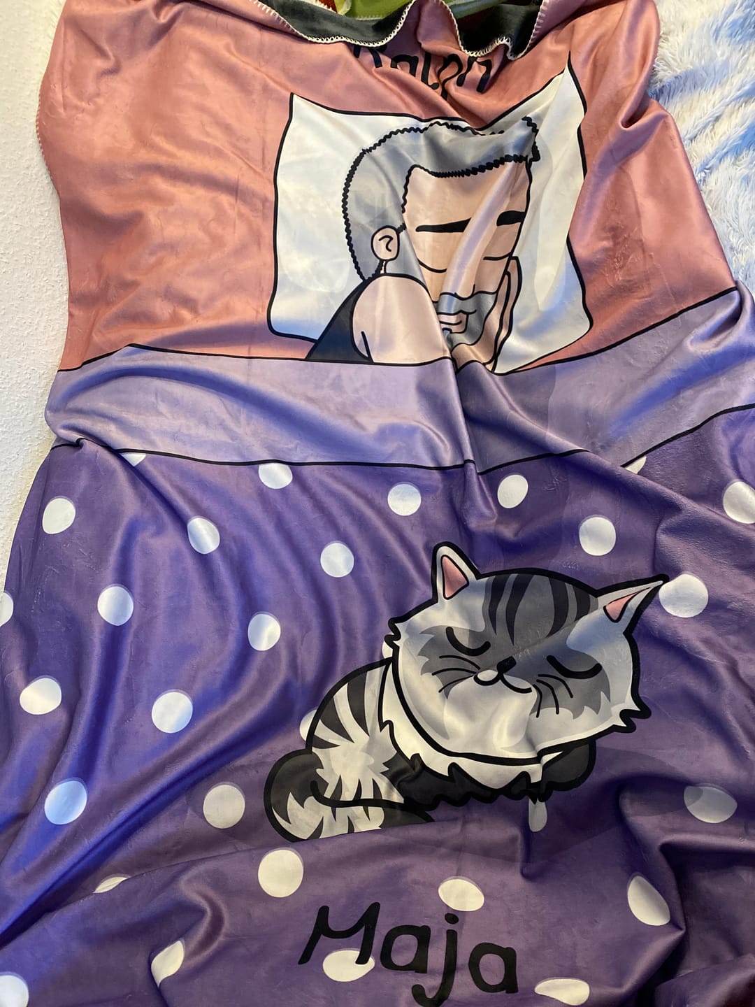 Customer photo review of Kuschelzeit mit Fellnasen Single - Individuelle Decke