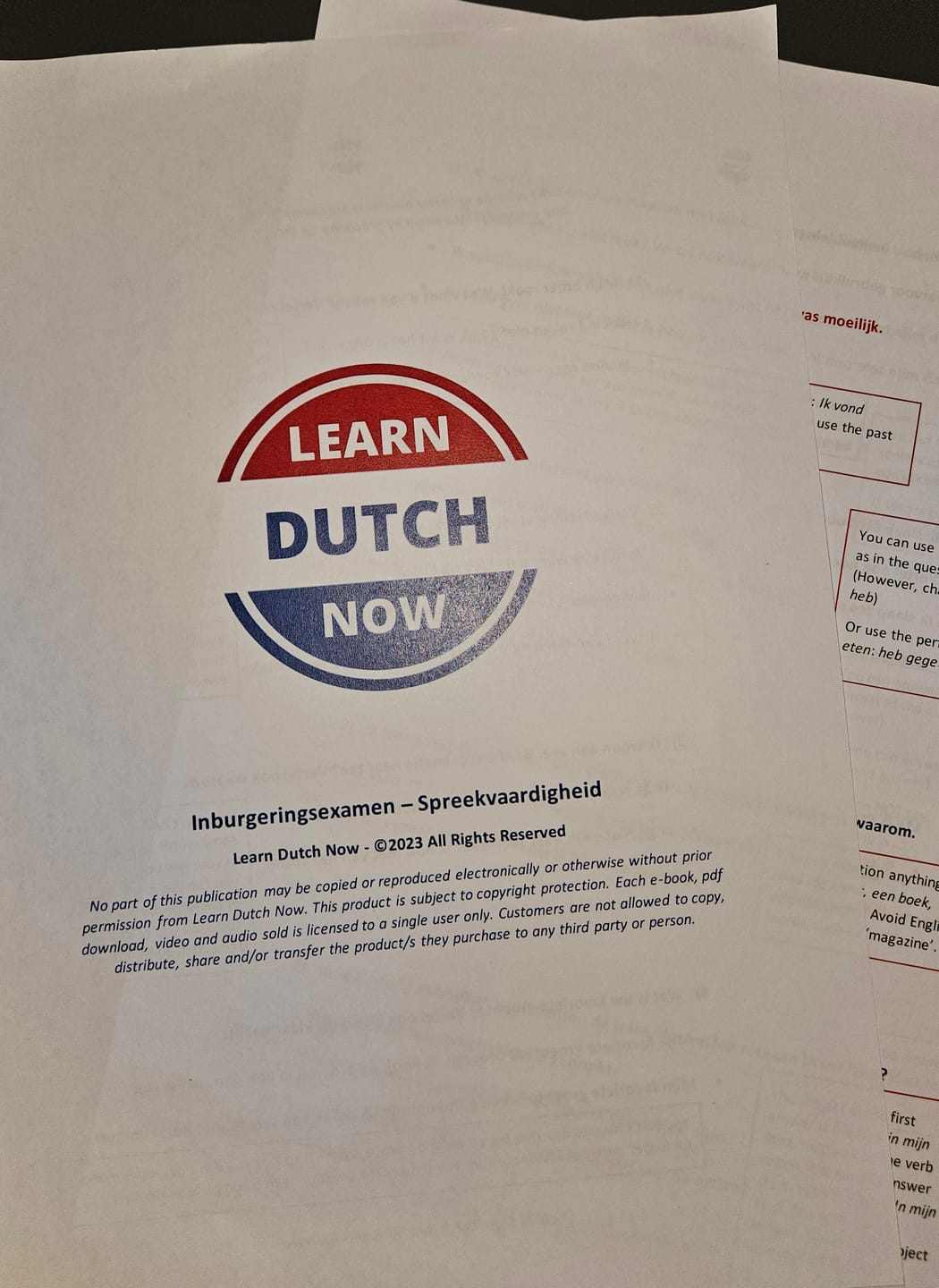 Customer photo review of A2 exam - Speaking