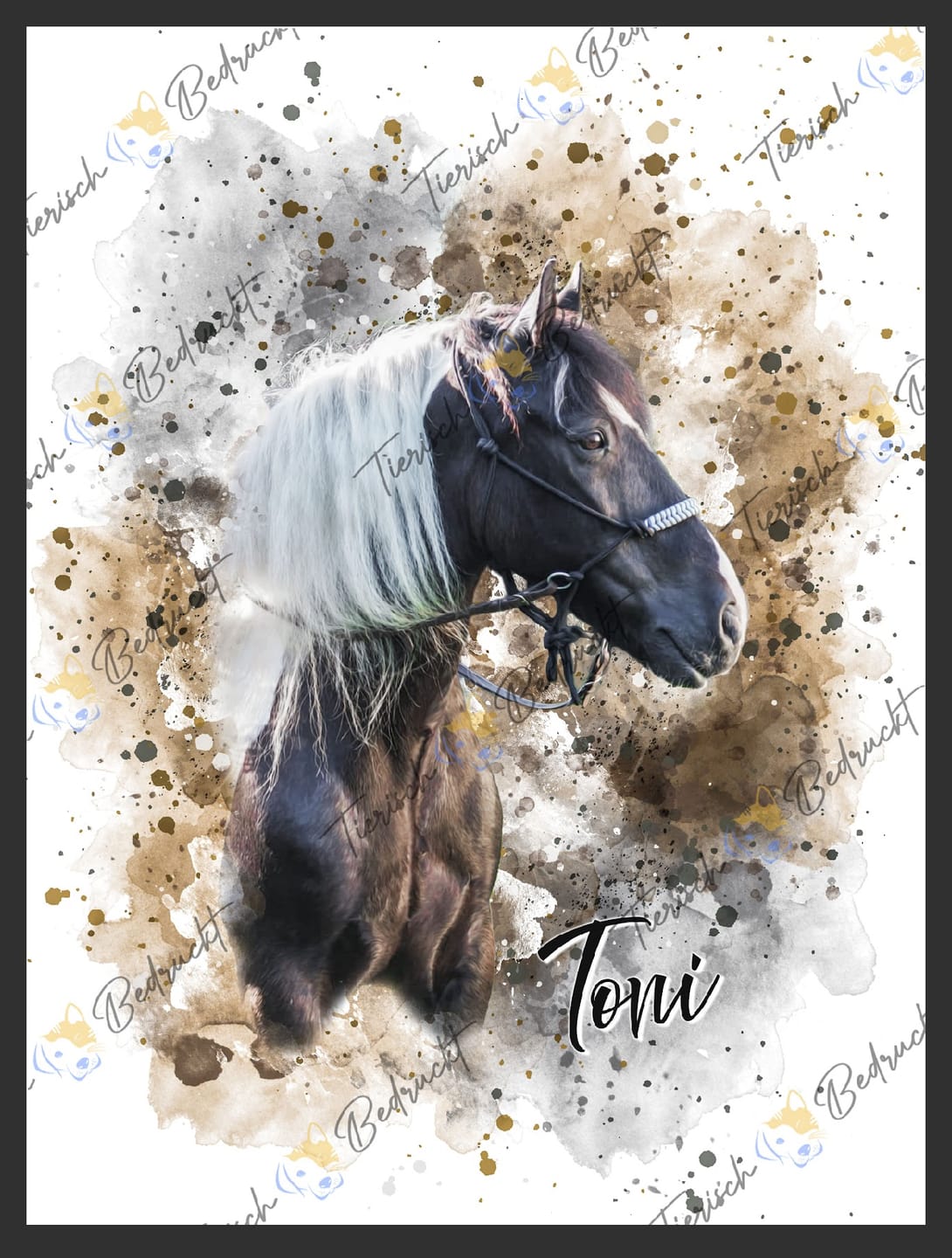 Customer photo review of Dein Pferd als Wasserfarben Portrait
