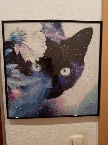 Customer photo review of 5D Diamond Painting schwarze Katze