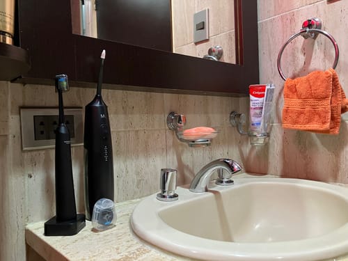 Customer photo review of Dental Floss Bamboo Fiber Charcoal Coated