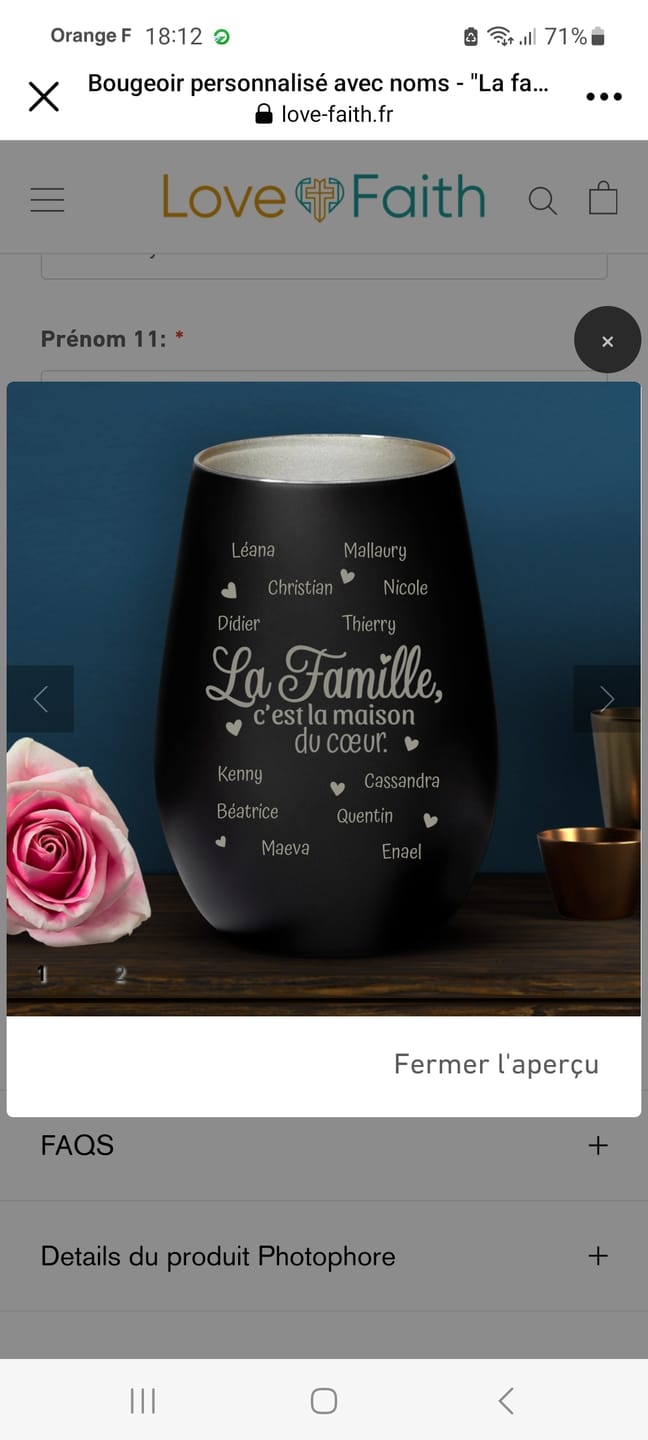 Customer photo review of La maison du cœur - Famille-Photophore