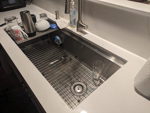 Customer photo review of 40" Workstation Sink - Single Bowl - Reversible Offset Drain (5LS40c)