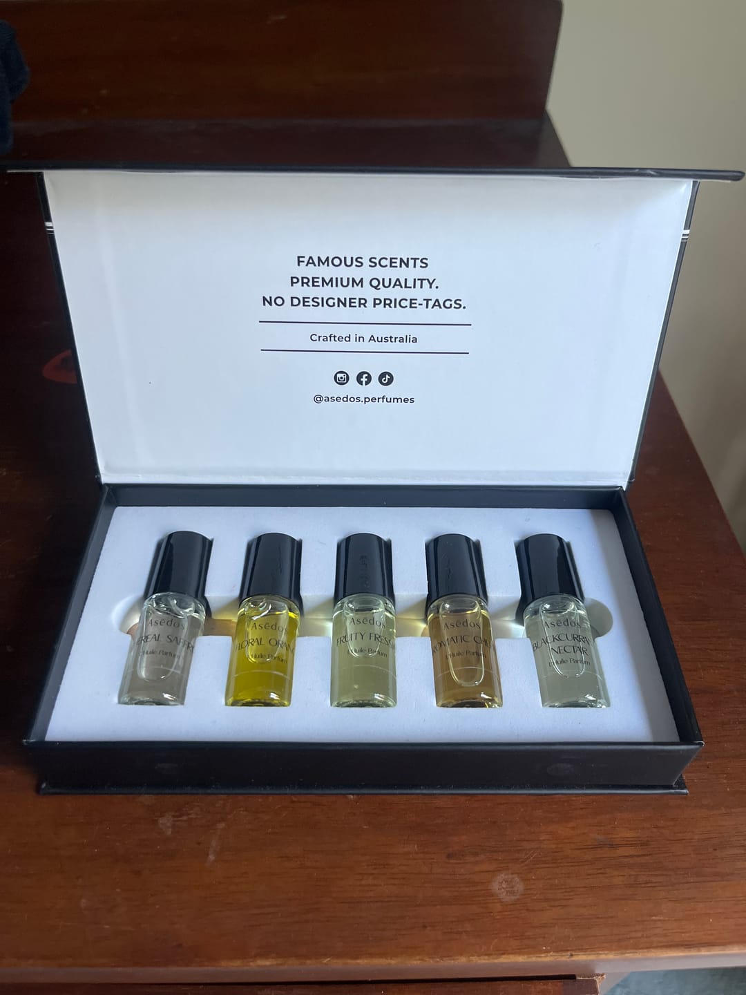 Customer photo review of Asēdos Perfume Oil Set - Her Collection