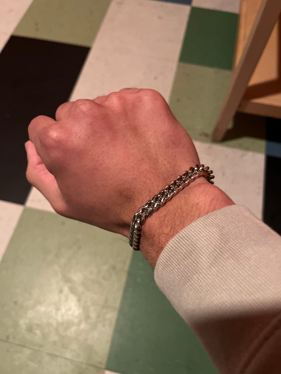 Customer photo review of The Cuban Bracelet 8mm - Silver RG321