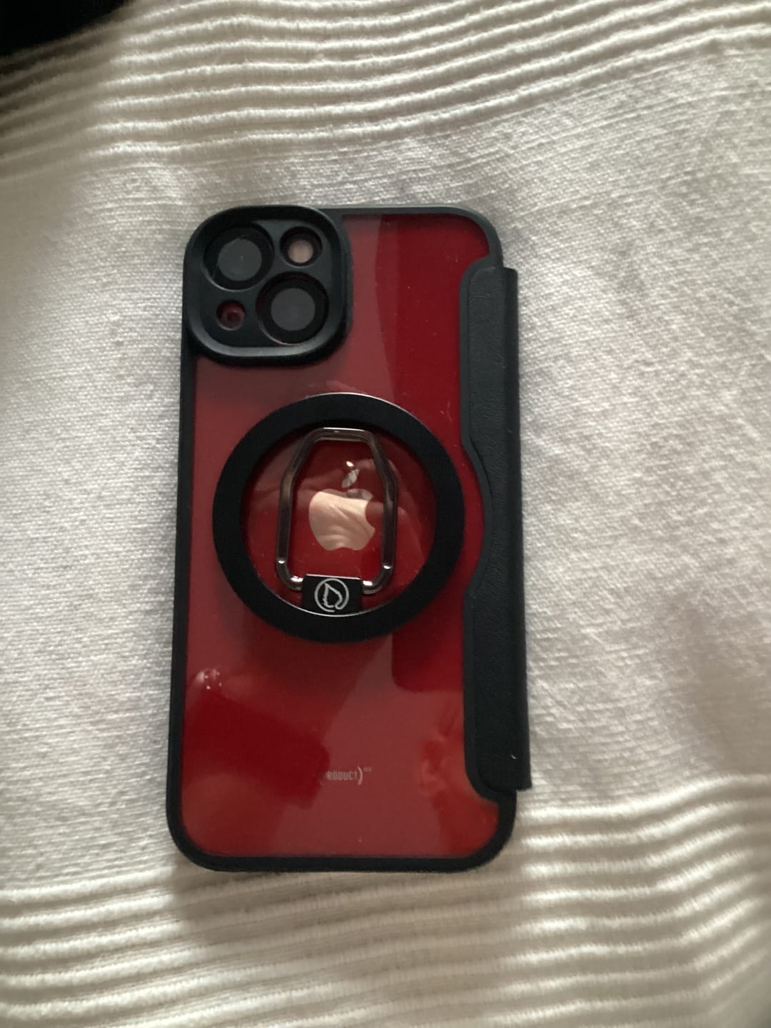 Customer photo review of Black Aluminum MagSafe Ring Holder