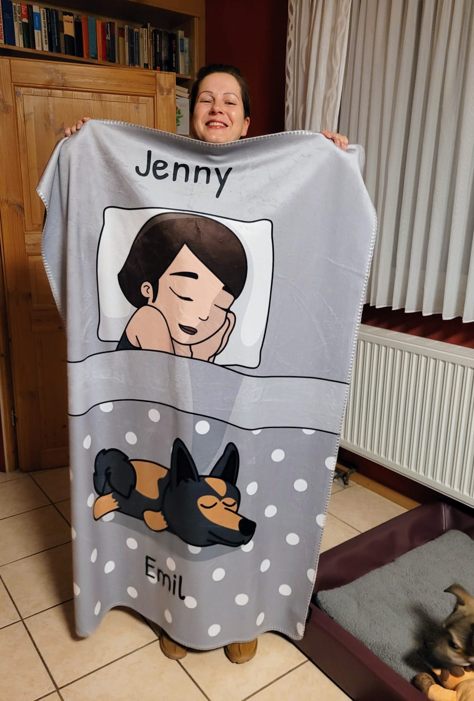 Customer photo review of Kuschelzeit mit Fellnasen Single - Individuelle Decke