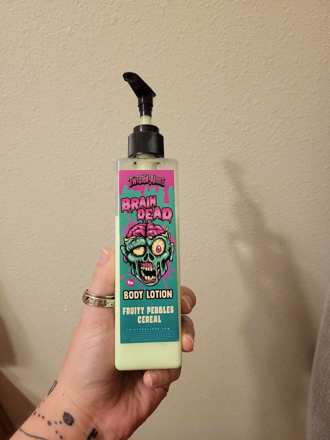 Customer photo review of Brain Dead Body Lotion (Fruity Pebbles Cereal)