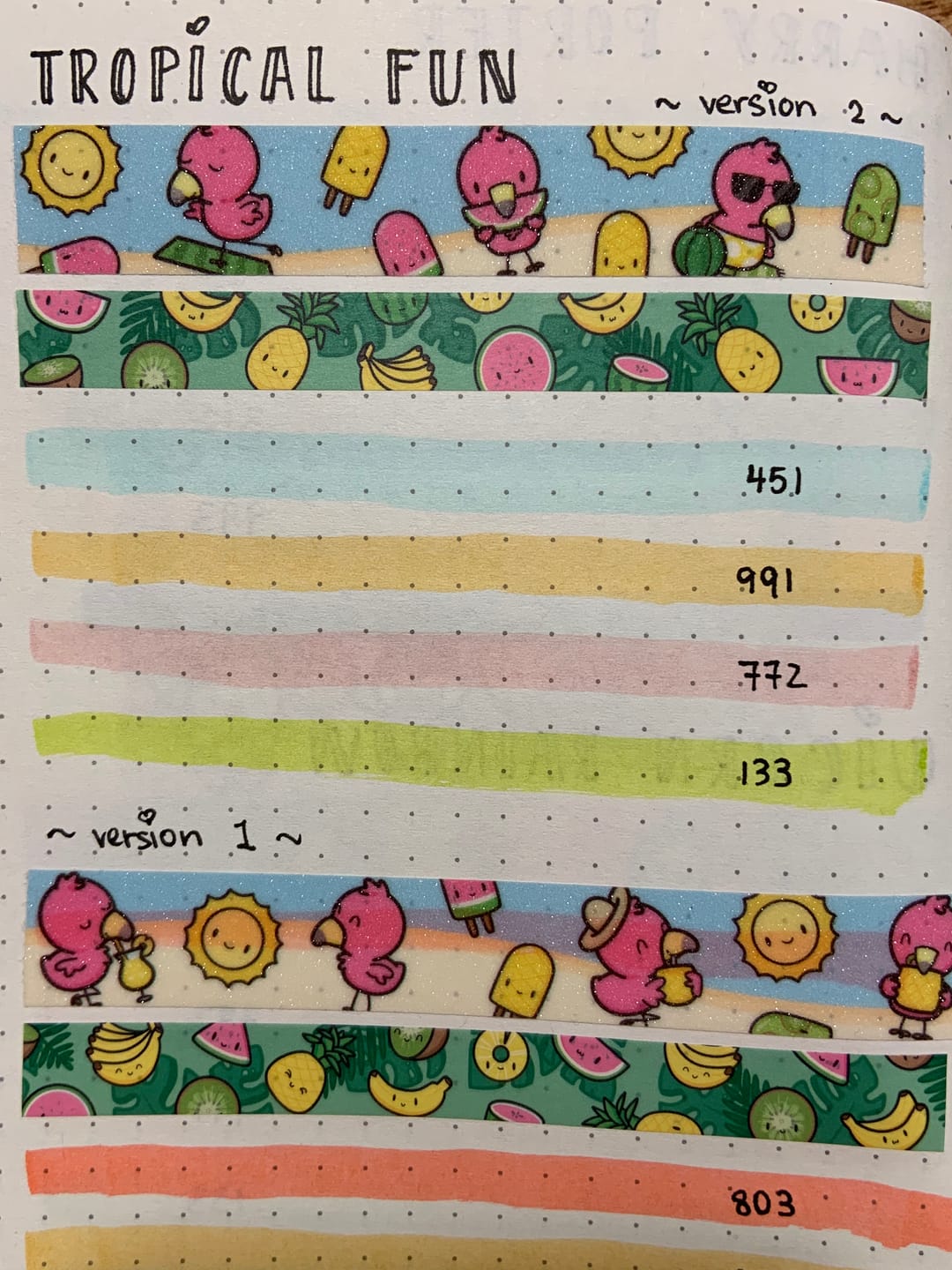 Customer photo review of Tropical Fun Washi Tape (Set of 2)