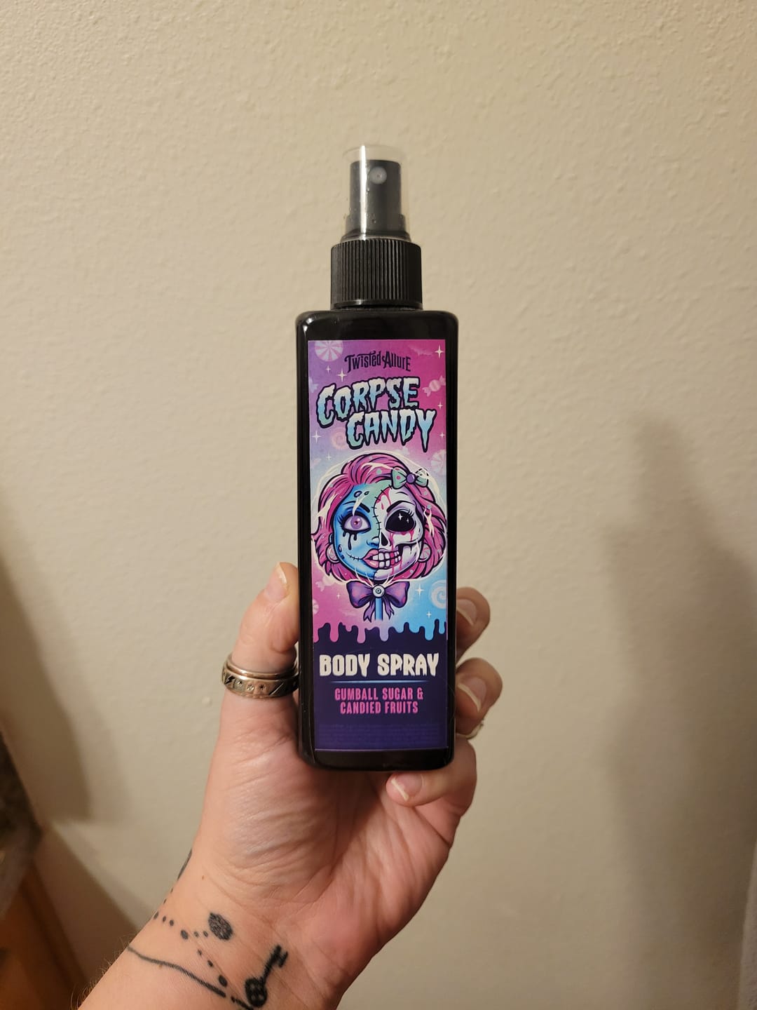 Customer photo review of Corpse Candy Body Spray (Gumball sugar & candy fruits)