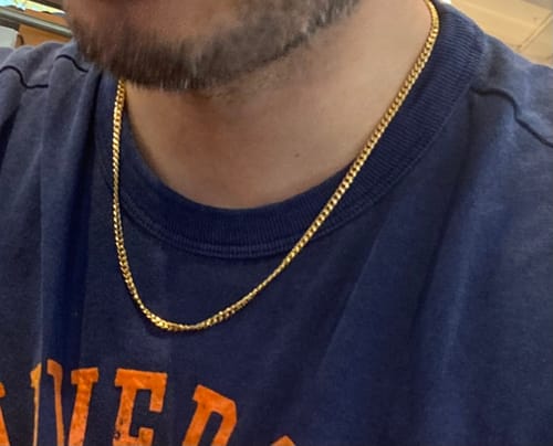 Customer photo review of Micro Cuban Chain Gold | 3mm
