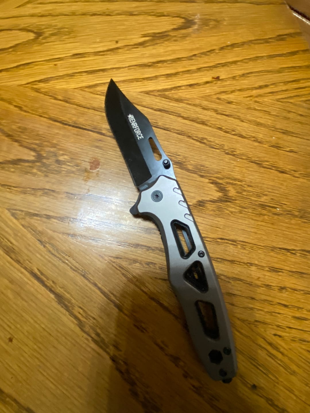 Customer photo review of Grey Folding Tactical Knife