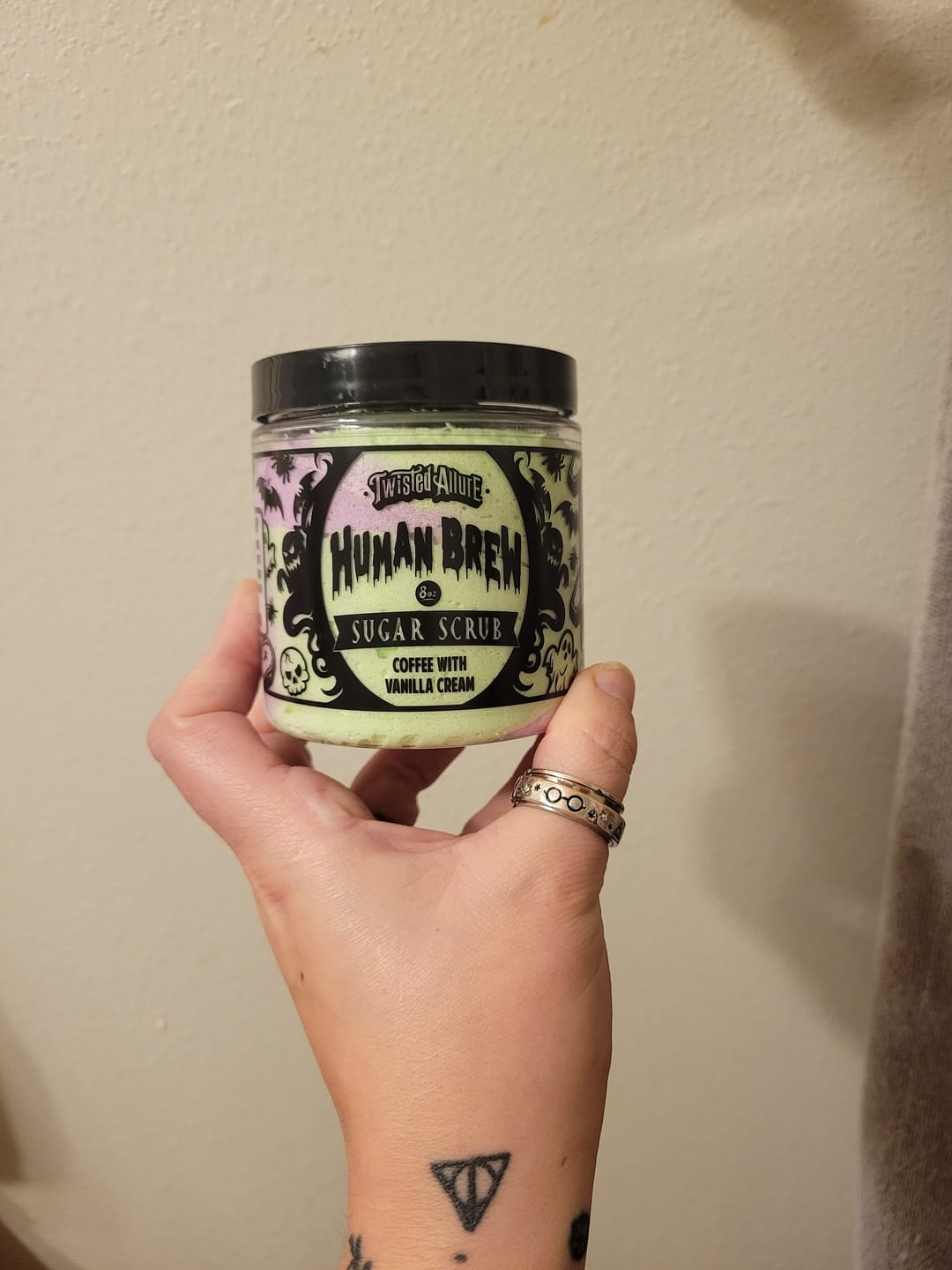 Customer photo review of Human Brew Sugar Scrub           (Coffee & Vanilla Cream)