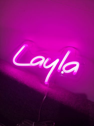 Customer photo review of Custom Neon Signs