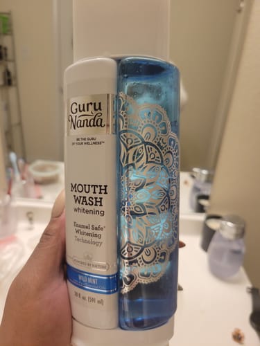 Customer photo review of Dual Barrel Oxyburst Whitening Mouthwash (20 oz)