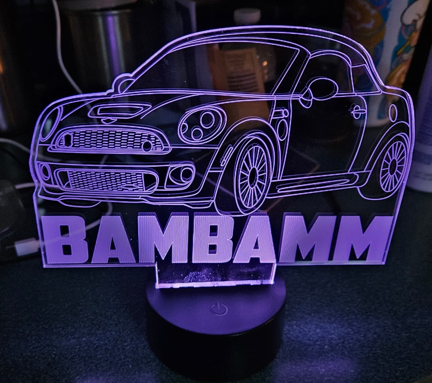 Customer photo review of Custom 3D Led Lamp With Your Car Photo Or Truck/Motorcycle/Logo